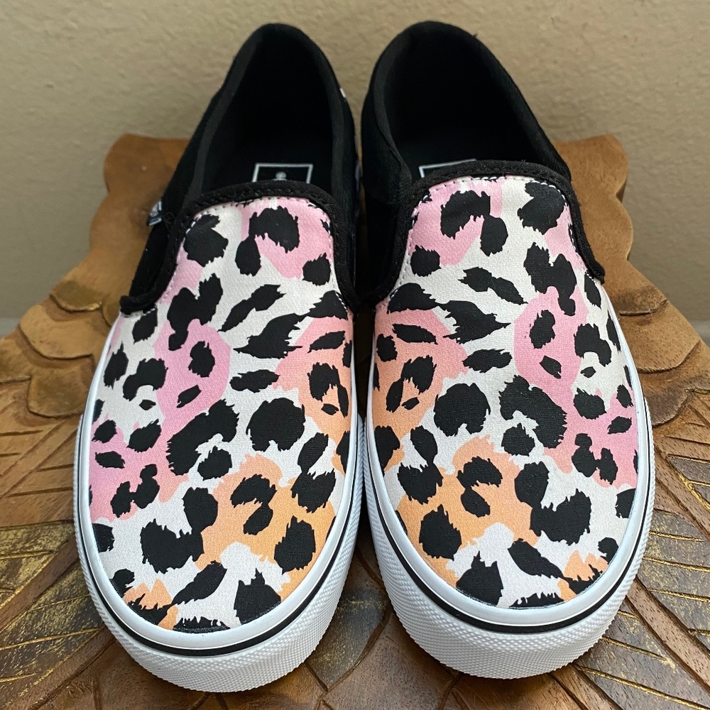 Vans Multi Color Animal Print Slip Ons